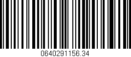 Código de barras (EAN, GTIN, SKU, ISBN): '0640291156.34'