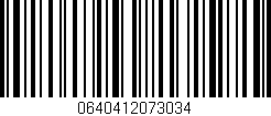 Código de barras (EAN, GTIN, SKU, ISBN): '0640412073034'