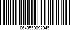 Código de barras (EAN, GTIN, SKU, ISBN): '0640553092345'