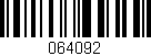 Código de barras (EAN, GTIN, SKU, ISBN): '064092'