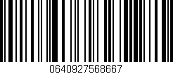 Código de barras (EAN, GTIN, SKU, ISBN): '0640927568667'