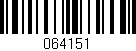 Código de barras (EAN, GTIN, SKU, ISBN): '064151'