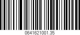 Código de barras (EAN, GTIN, SKU, ISBN): '0641621001.35'