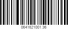 Código de barras (EAN, GTIN, SKU, ISBN): '0641621001.36'