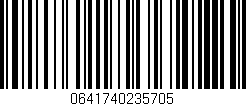 Código de barras (EAN, GTIN, SKU, ISBN): '0641740235705'