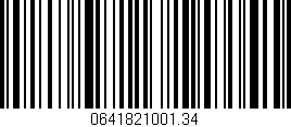 Código de barras (EAN, GTIN, SKU, ISBN): '0641821001.34'