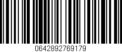 Código de barras (EAN, GTIN, SKU, ISBN): '0642892769179'