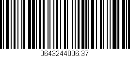 Código de barras (EAN, GTIN, SKU, ISBN): '0643244006.37'