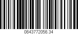 Código de barras (EAN, GTIN, SKU, ISBN): '0643772056.34'