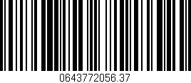 Código de barras (EAN, GTIN, SKU, ISBN): '0643772056.37'