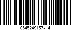 Código de barras (EAN, GTIN, SKU, ISBN): '0645249157414'