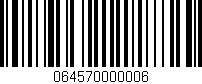 Código de barras (EAN, GTIN, SKU, ISBN): '064570000006'