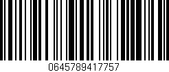 Código de barras (EAN, GTIN, SKU, ISBN): '0645789417757'