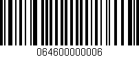 Código de barras (EAN, GTIN, SKU, ISBN): '064600000006'