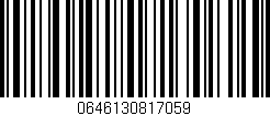 Código de barras (EAN, GTIN, SKU, ISBN): '0646130817059'