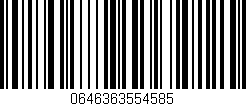 Código de barras (EAN, GTIN, SKU, ISBN): '0646363554585'