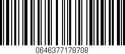 Código de barras (EAN, GTIN, SKU, ISBN): '0646377178708'