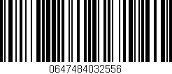 Código de barras (EAN, GTIN, SKU, ISBN): '0647484032556'