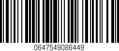 Código de barras (EAN, GTIN, SKU, ISBN): '0647549086449'