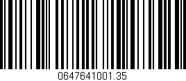 Código de barras (EAN, GTIN, SKU, ISBN): '0647641001.35'