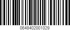 Código de barras (EAN, GTIN, SKU, ISBN): '0648402001029'
