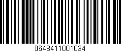 Código de barras (EAN, GTIN, SKU, ISBN): '0648411001034'