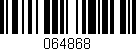 Código de barras (EAN, GTIN, SKU, ISBN): '064868'