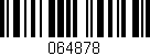 Código de barras (EAN, GTIN, SKU, ISBN): '064878'