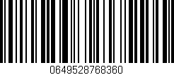 Código de barras (EAN, GTIN, SKU, ISBN): '0649528768360'