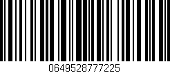 Código de barras (EAN, GTIN, SKU, ISBN): '0649528777225'