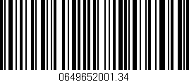 Código de barras (EAN, GTIN, SKU, ISBN): '0649652001.34'