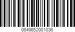 Código de barras (EAN, GTIN, SKU, ISBN): '0649652001036'