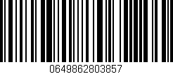 Código de barras (EAN, GTIN, SKU, ISBN): '0649862803857'