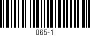 Código de barras (EAN, GTIN, SKU, ISBN): '065-1'
