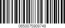 Código de barras (EAN, GTIN, SKU, ISBN): '0650075909748'