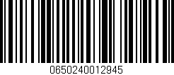 Código de barras (EAN, GTIN, SKU, ISBN): '0650240012945'