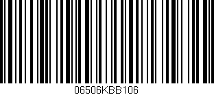 Código de barras (EAN, GTIN, SKU, ISBN): '06506KBB106'