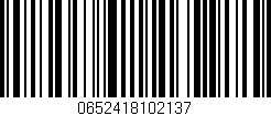 Código de barras (EAN, GTIN, SKU, ISBN): '0652418102137'