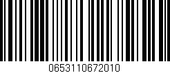 Código de barras (EAN, GTIN, SKU, ISBN): '0653110672010'