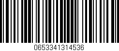 Código de barras (EAN, GTIN, SKU, ISBN): '0653341314536'
