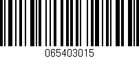 Código de barras (EAN, GTIN, SKU, ISBN): '065403015'