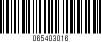 Código de barras (EAN, GTIN, SKU, ISBN): '065403016'