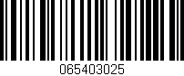 Código de barras (EAN, GTIN, SKU, ISBN): '065403025'