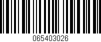 Código de barras (EAN, GTIN, SKU, ISBN): '065403026'