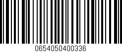 Código de barras (EAN, GTIN, SKU, ISBN): '0654050400336'