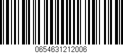 Código de barras (EAN, GTIN, SKU, ISBN): '0654631212006'