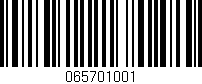 Código de barras (EAN, GTIN, SKU, ISBN): '065701001'