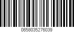 Código de barras (EAN, GTIN, SKU, ISBN): '0658035276039'