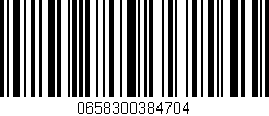 Código de barras (EAN, GTIN, SKU, ISBN): '0658300384704'