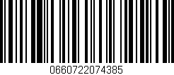 Código de barras (EAN, GTIN, SKU, ISBN): '0660722074385'